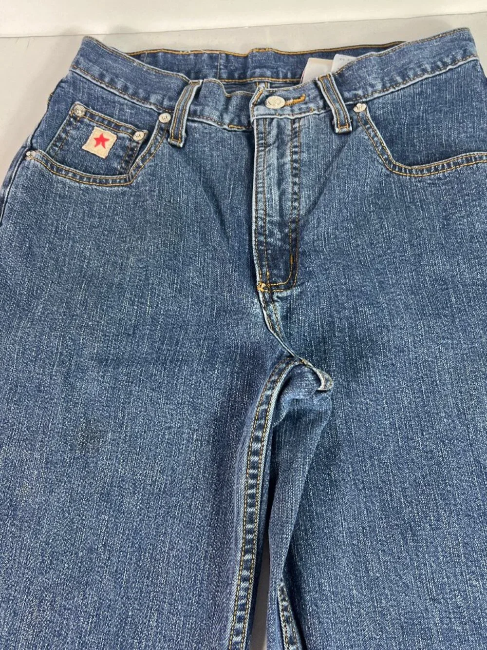 VTG Rockies Jeans Junior's 27x35* Mid Rise Relaxed Straight Blue Denim Tag 5 XL